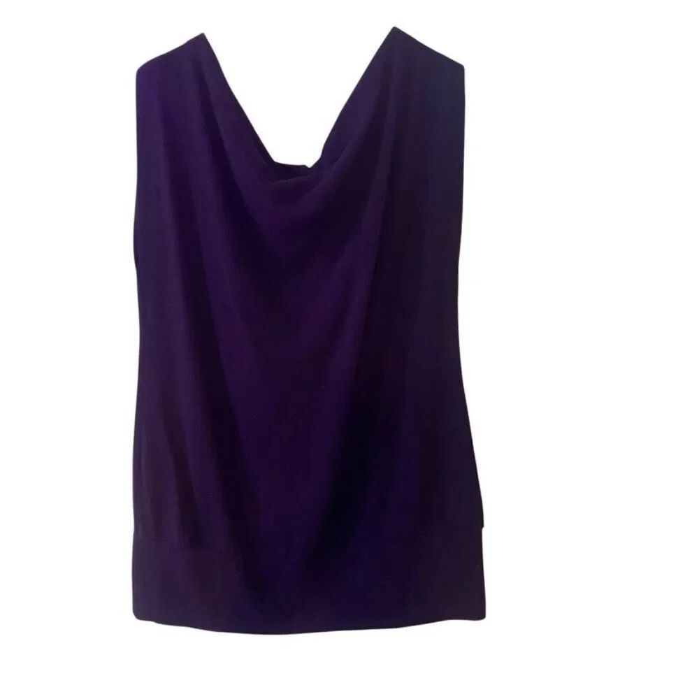 Torrid size 3X sleeveless rouged neckline purple blouse